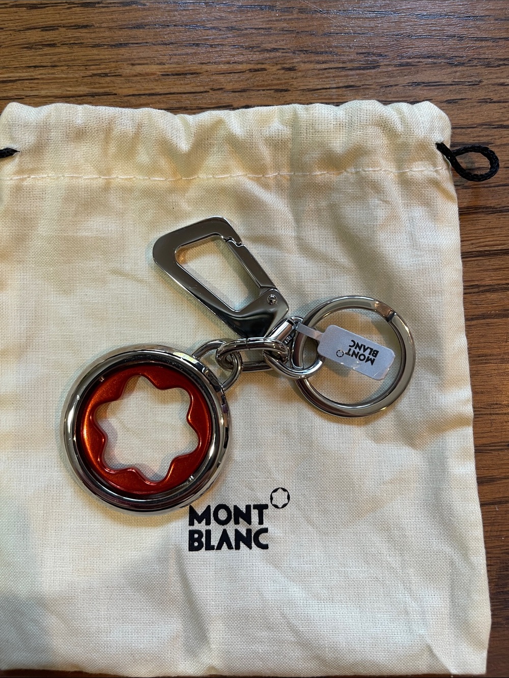 Montblanc Meisterstuck Spinning Emblem Keychain - New with Tag - Picture 1 of 4